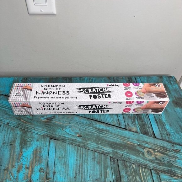 Random Acts Of Kindness Scratch Poster Brand New in Box Gift - Picture 2 of 11